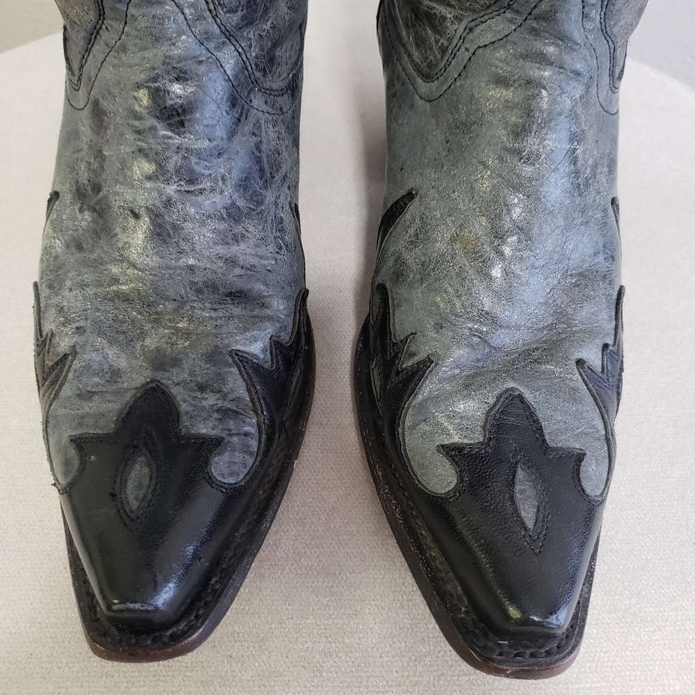Corral Eagle Sequin Inlay Snip Toe Cowgirl Boots - Picture 7 of 16